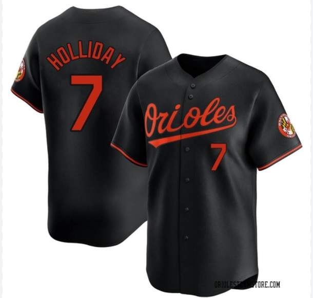 Men Baltimore Orioles #7 Jackson Holliday Limited Black Alternate jersey